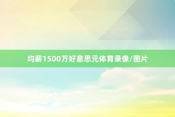 均薪1500万好意思元体育录像/图片