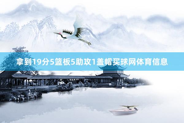 拿到19分5篮板5助攻1盖帽买球网体育信息
